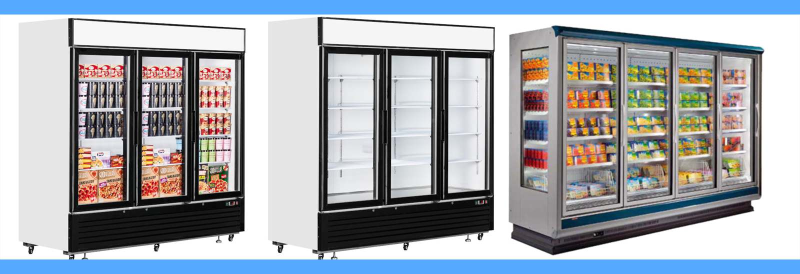 We sell commercial fridges and freezers