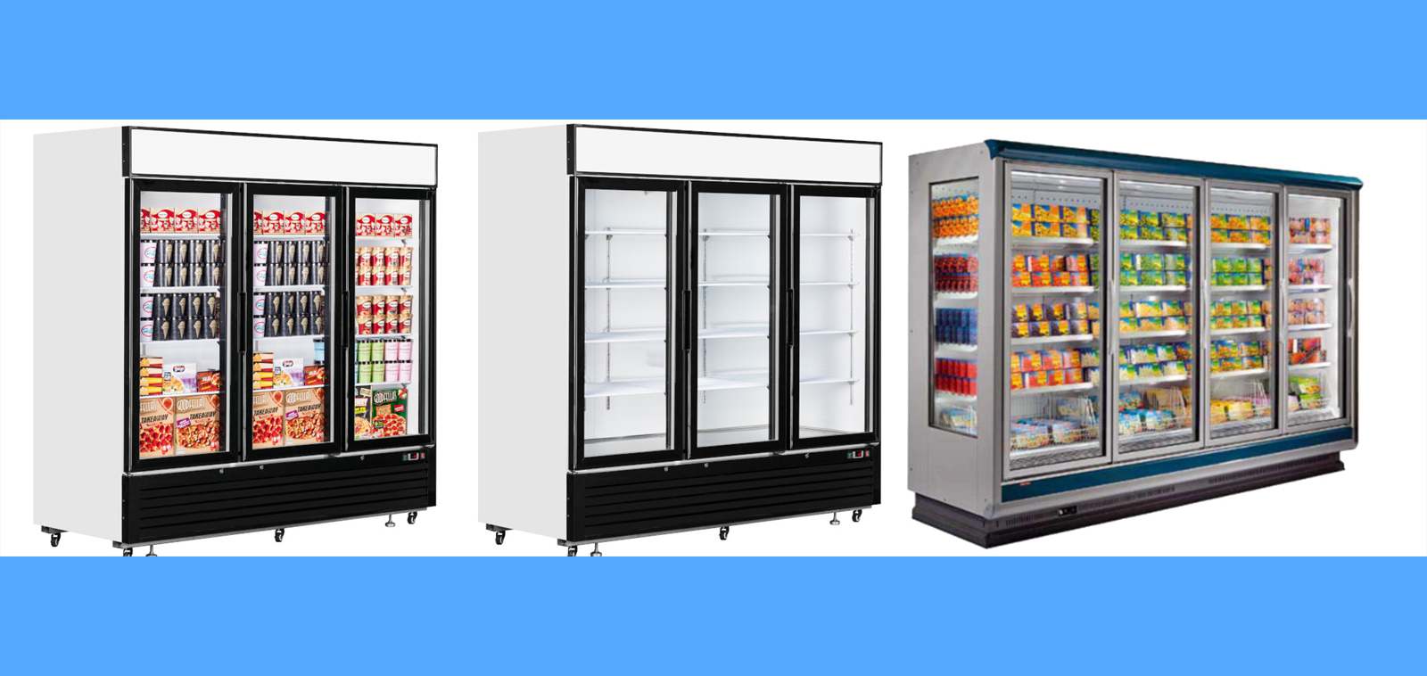 We sell commercial fridges and freezers
