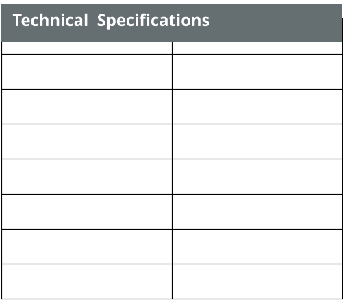 Technical  Specifications